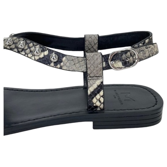Marc Fisher LTD Fianna2 Snake Print Leather Studded Womens Sandals Size 8M - Picture 8 of 13